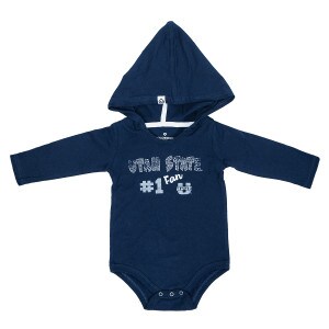 Utah State, #1 Fan, U-State, Hooded, Girls, Infant, Onesie
